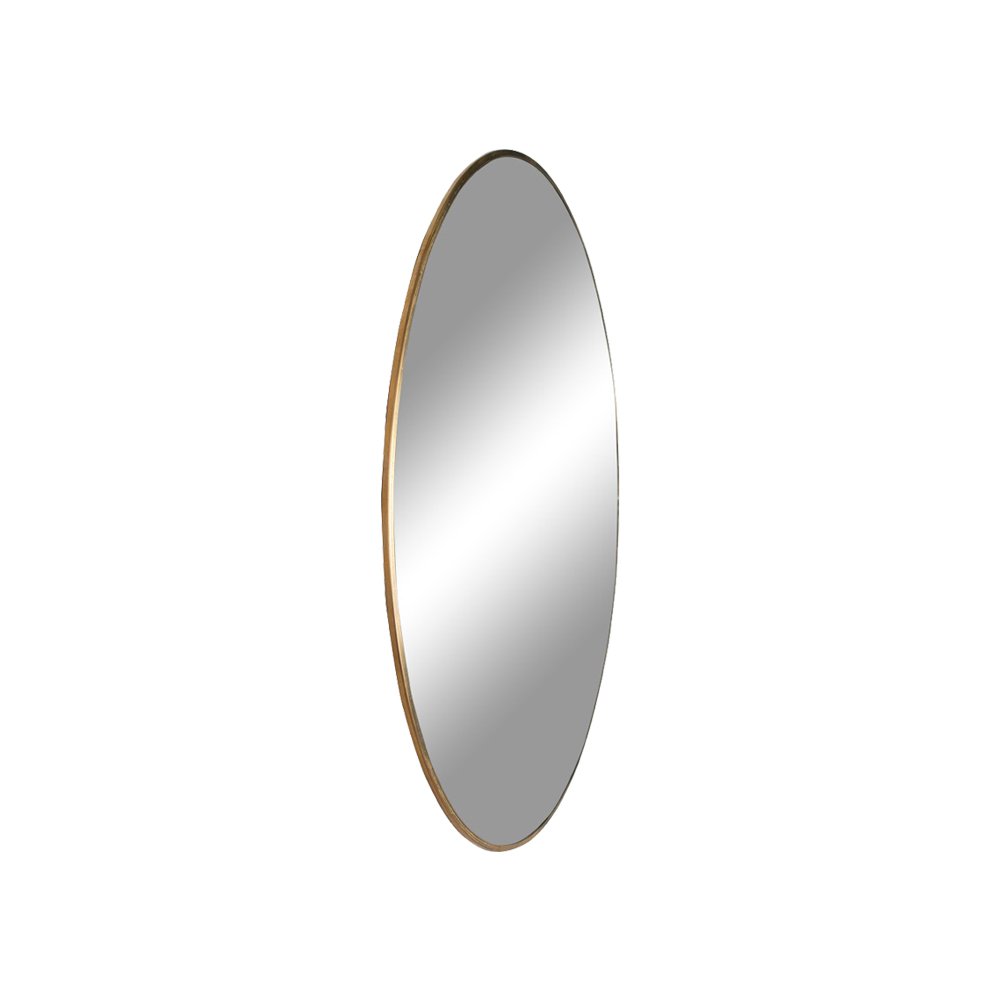 Jersey Mirror - Brass Look, Steel, Ø40cm