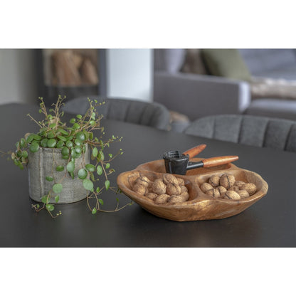 Teak Wood Serving Bowl - Natural Rustic Nola Bowl - 30cm