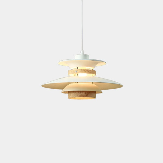 Danish Saucer Lamp | Wood Optic, Cord Cable - JUGLANA