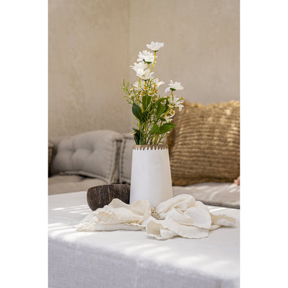 Linen Napkin - Soft White Handcrafted Cloth for Dining, 45x45 cm