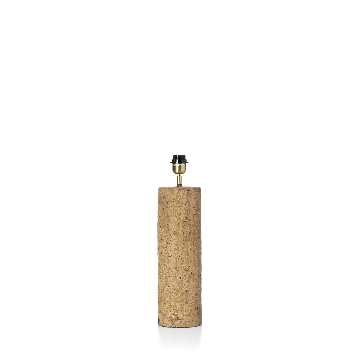 Paper Mache Table Lamp - Totem Style - Mud Finish - Medium