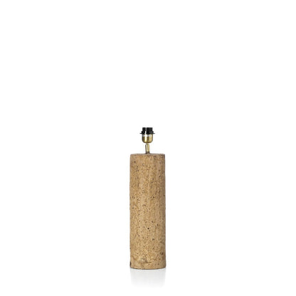 Paper Mache Table Lamp - Totem Style - Mud Finish - Medium