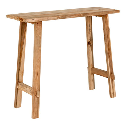 Mesa Consola Girona - Madera de Teca, Natural - 90x30x80 cm