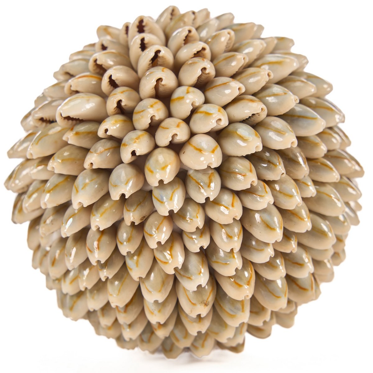 Shell Ball Decor - Coastal Home Accent - Medium