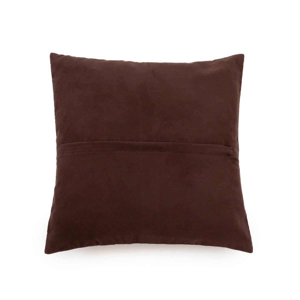 La Funda de Cojín de Cuero de Cuatro Paneles - Chocolate - 40x40