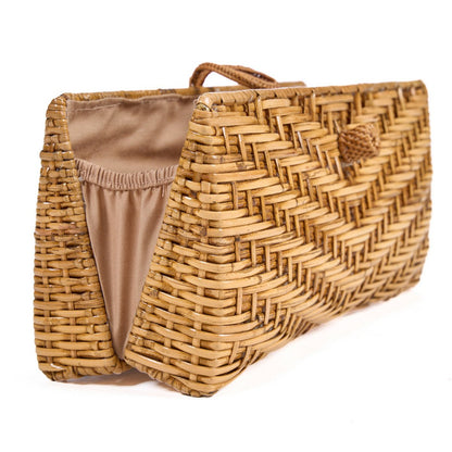 Rattan Clutch Bag - Natural Handwoven Summer Style