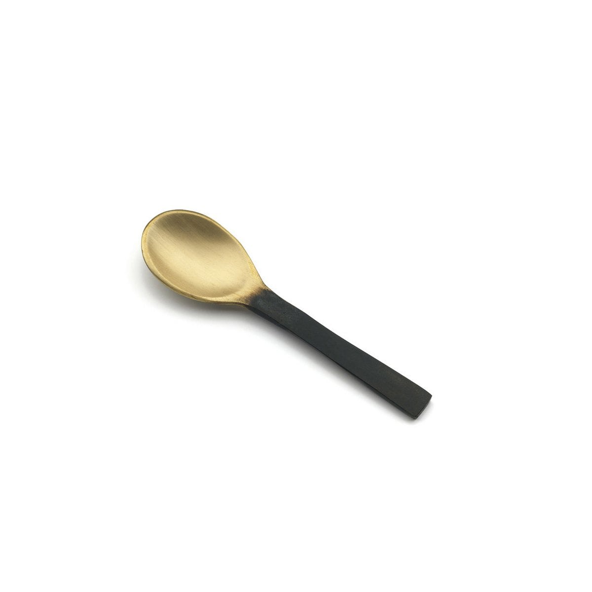 Brass Salt Scoop - Black and Gold Mini Serving Spoon
