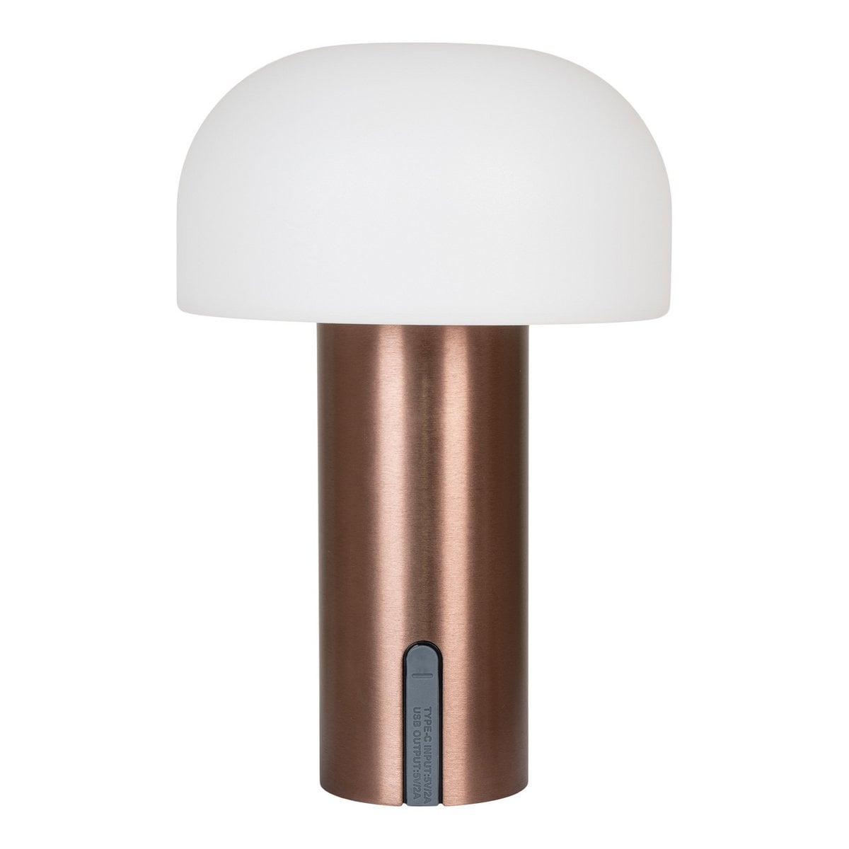 LED Table Lamp - Rechargeable White & Copper Soham