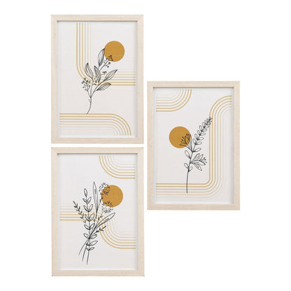 Natural Wood Picture Frame Set - Set of 3 Gallery Wall Frames