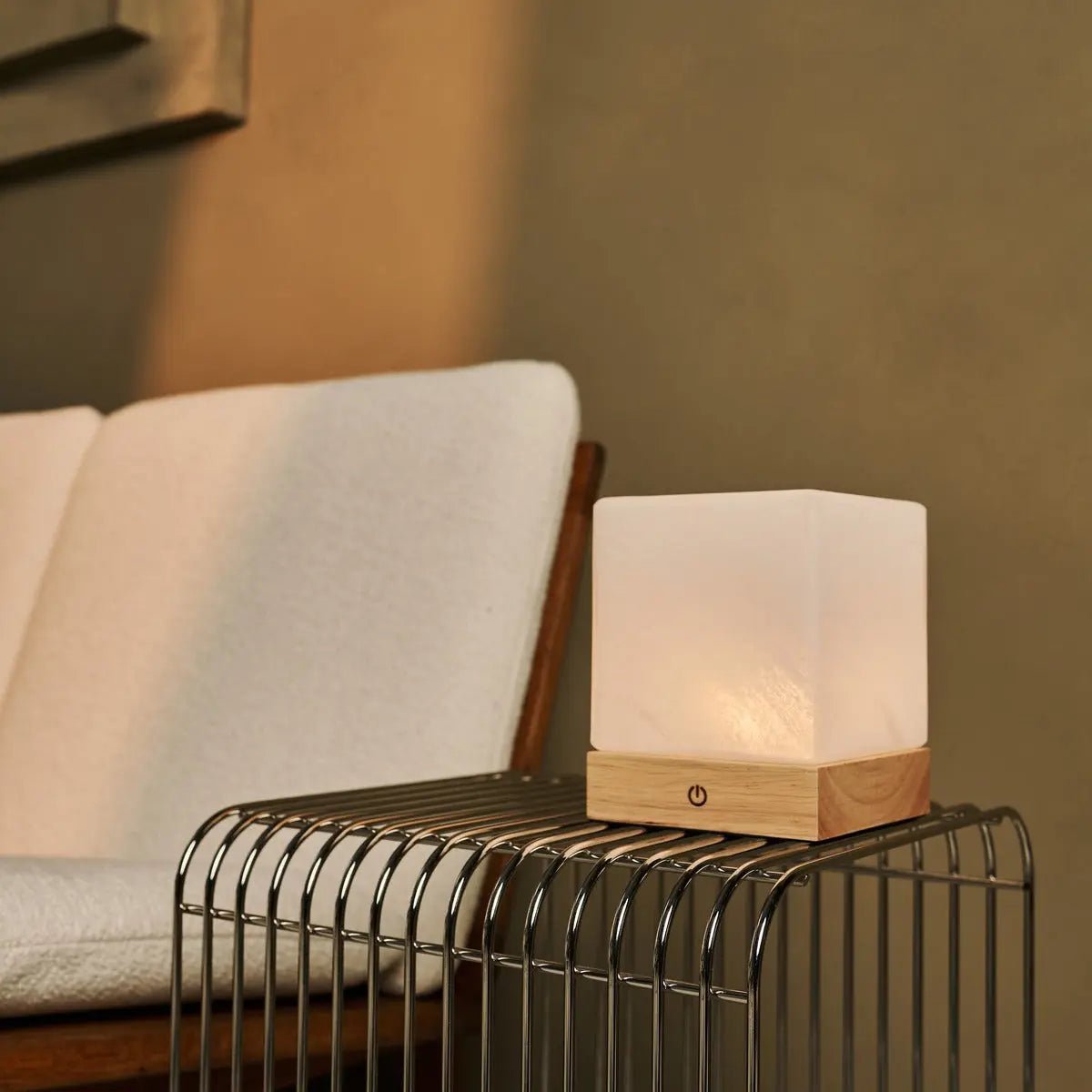 Yce Light Brown Cordless Wooden Lamp | Rechargeable, Dimmable & 100-Hour Battery Life