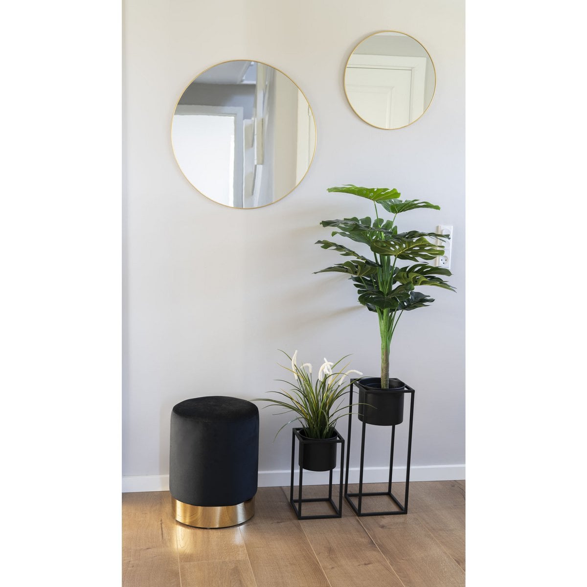 Marla Flowerpots - Black, Steel - Set of 2
