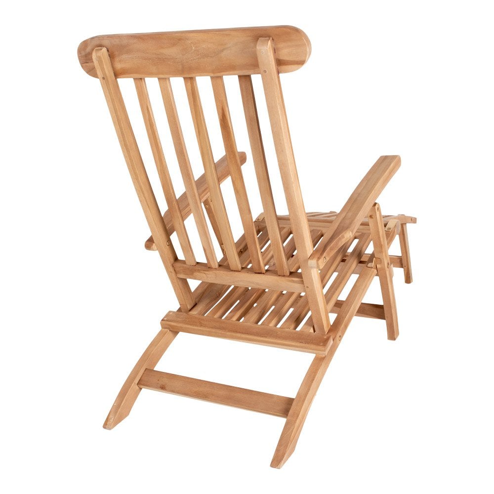 Arrecife Teak Deck Chair - Natural, Teak, 150x60x95 cm