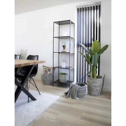 Vita Shelf - black, steel, 51x36x170cm