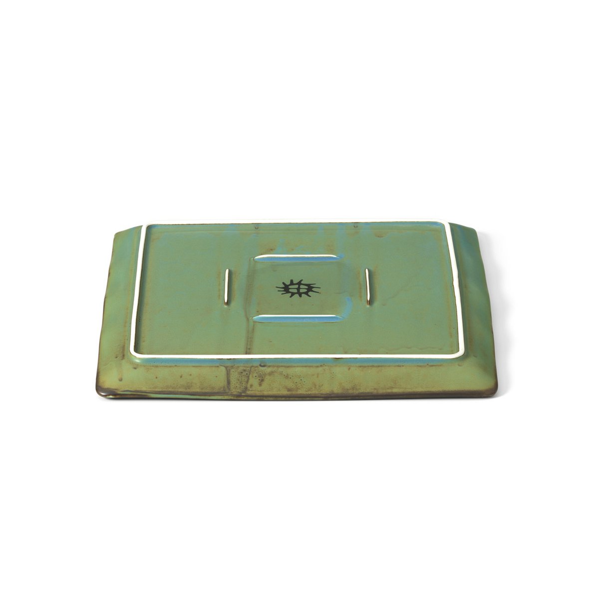 Lagoon Ceramic Dinner Plate - Large Square Serving Plate