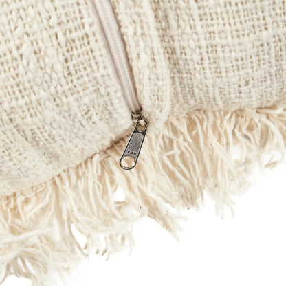 Raffia Cushion Cover - Tribal Design - Natural Black, 50x50