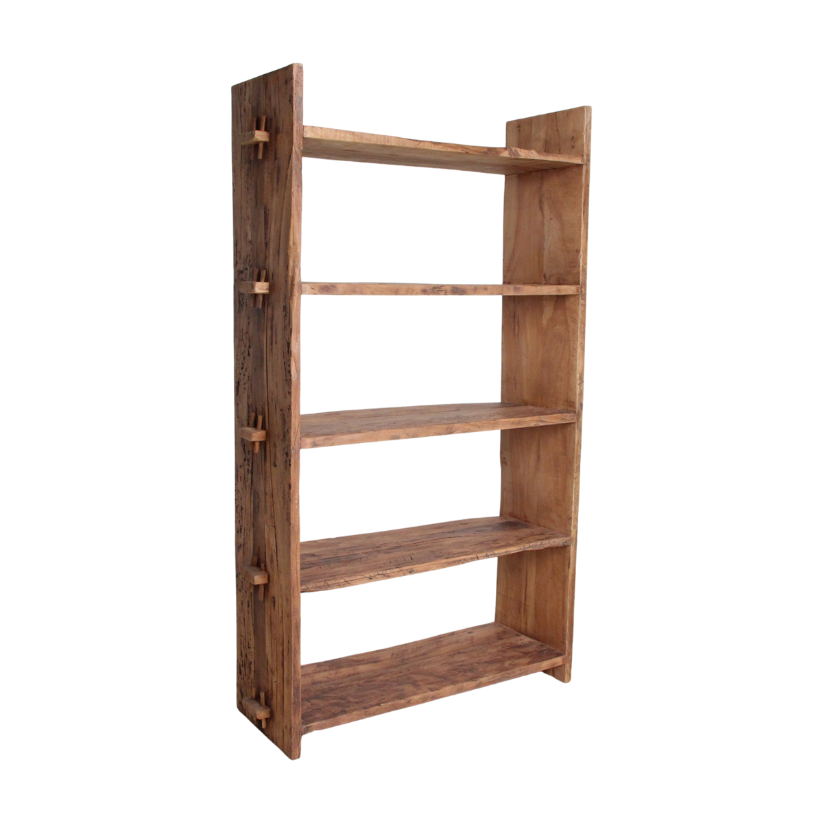 Recycled Wood 5-Shelf Rack - Farmwood Rustic Shelving Unit