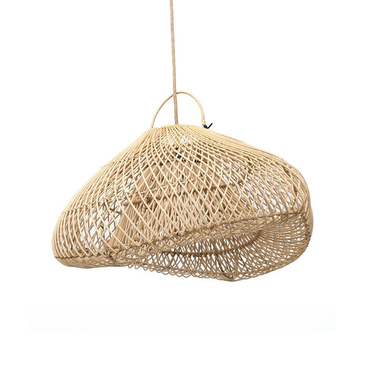 Rattan Κρεμαστό Φωτιστικό - Φυσικό Σχέδιο Σύννεφο - Μεσαίο
