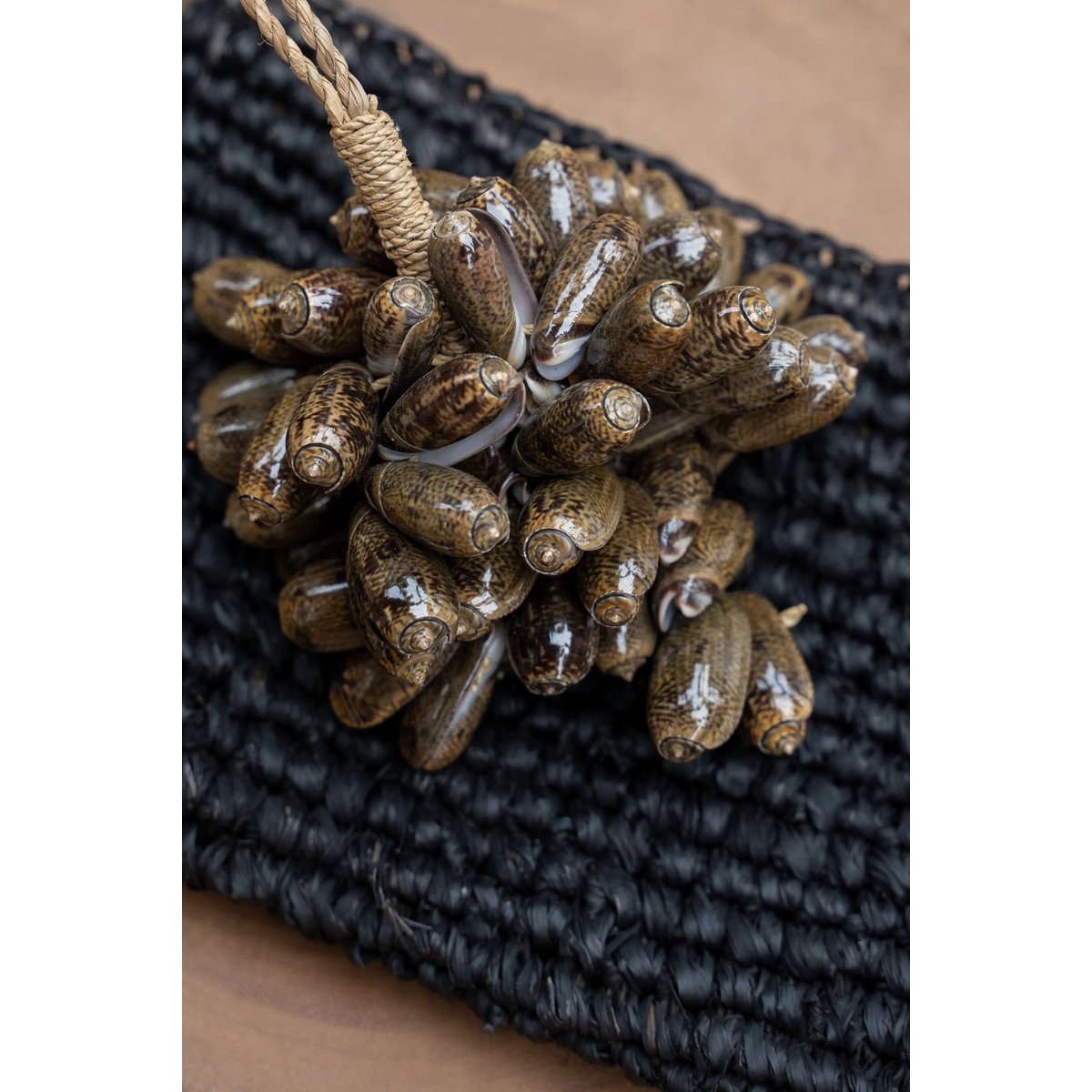 Cowrie Shell Tassel - Brown Coastal Decor