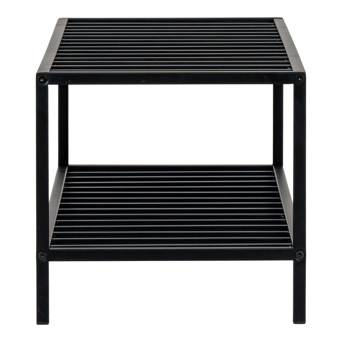 Steel Shoe Rack - Black Minimalist Entryway Organizer - 79cm