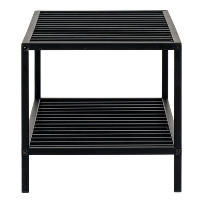 Steel Shoe Rack - Black Minimalist Entryway Organizer - 79cm
