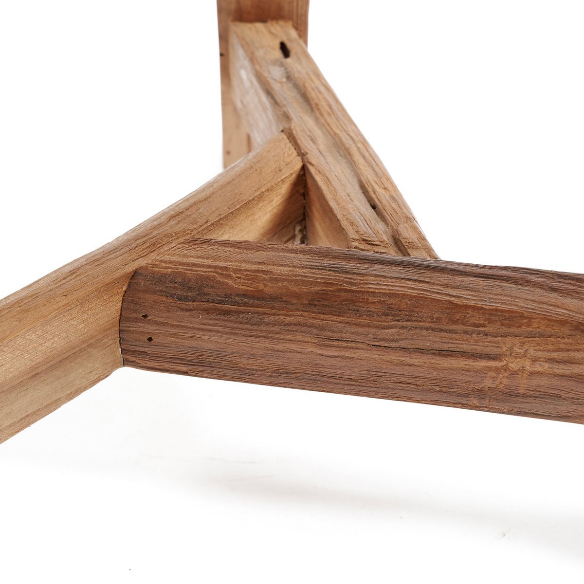 Teak Yatai Stool - Natural Wood Accent Piece - Medium