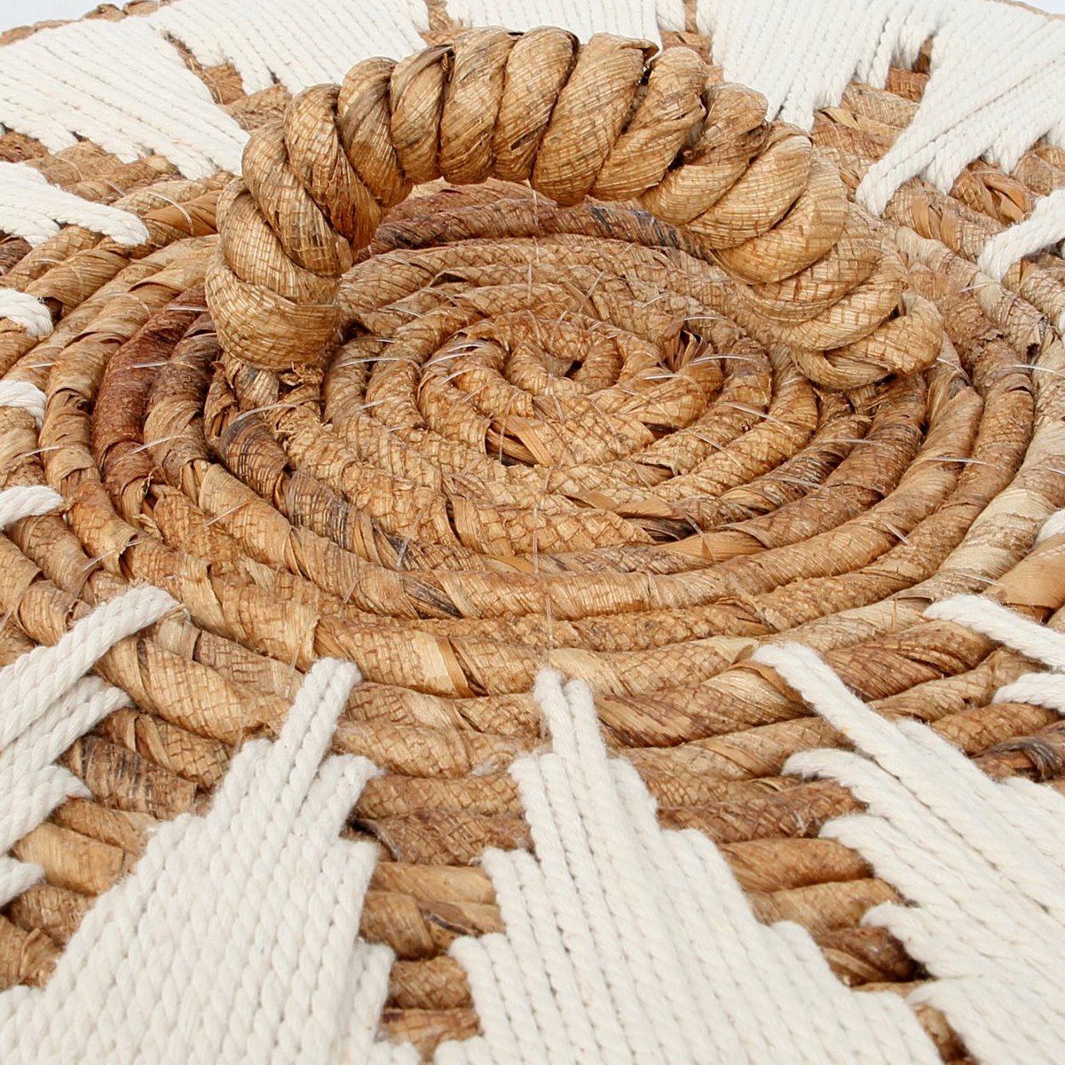 Woven Cotton Laundry Basket with Lid - Large