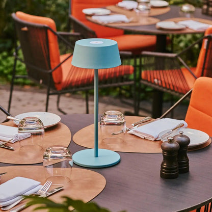 Hugo Amsterdams Blue Rechargeable Table Lamp | Dimmable, Stylish & Cordless