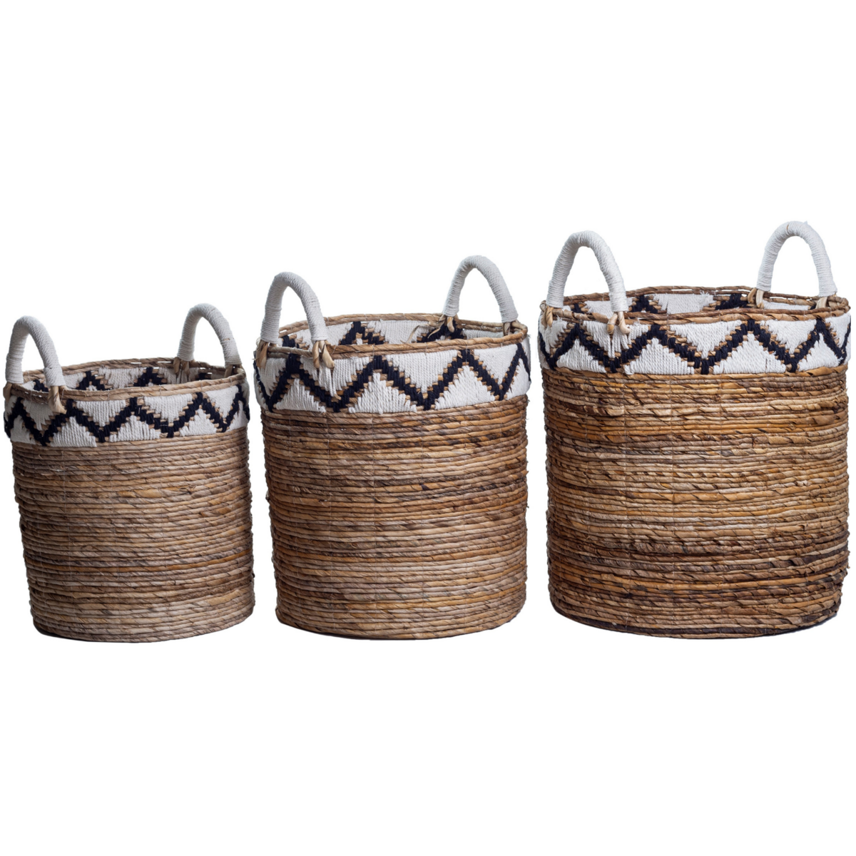 Banana Fibre Basket – Handwoven Laundry & Plant Basket, 3 Sizes