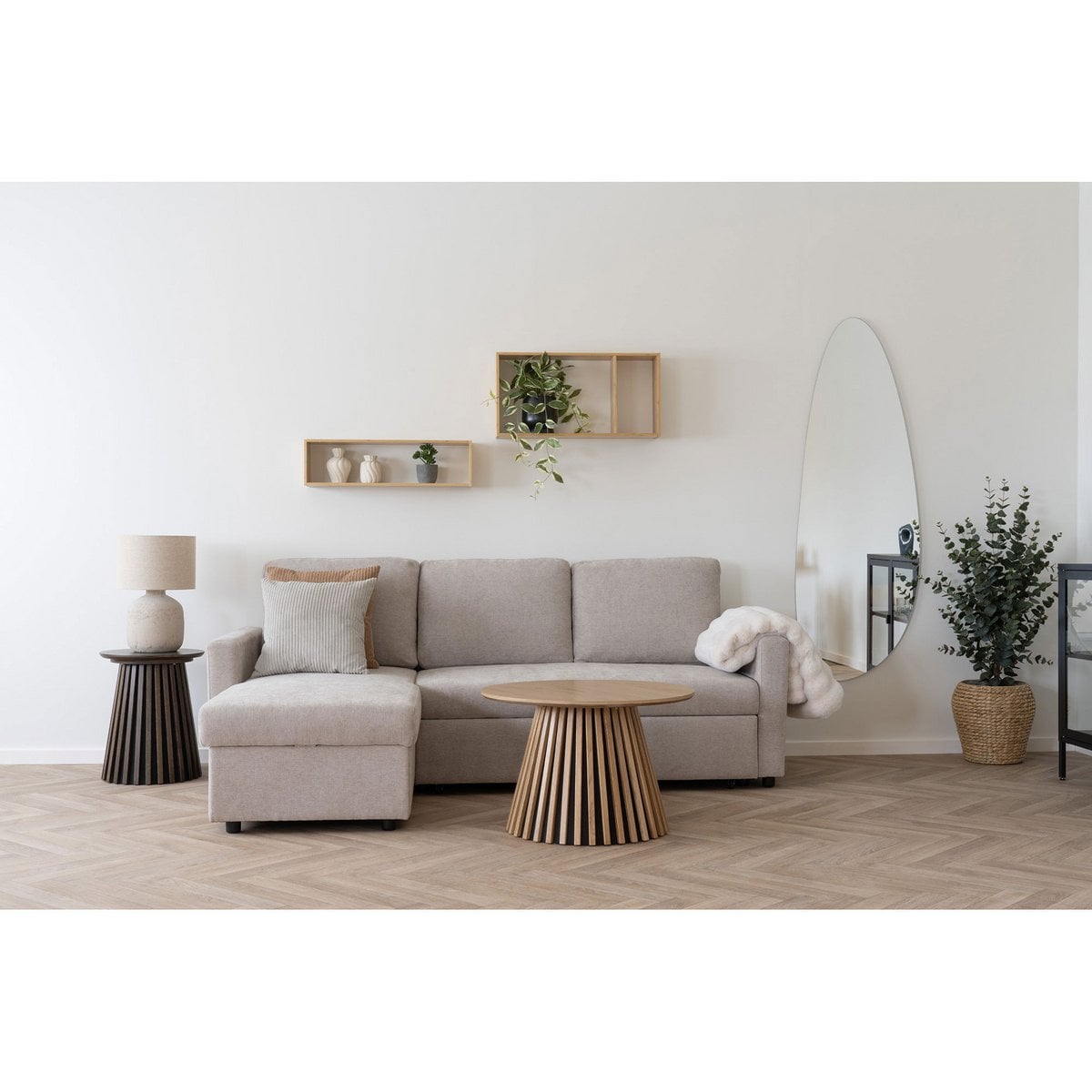 Ember Wall Shelf - Natural, Bamboo, 70x15x35.5 cm