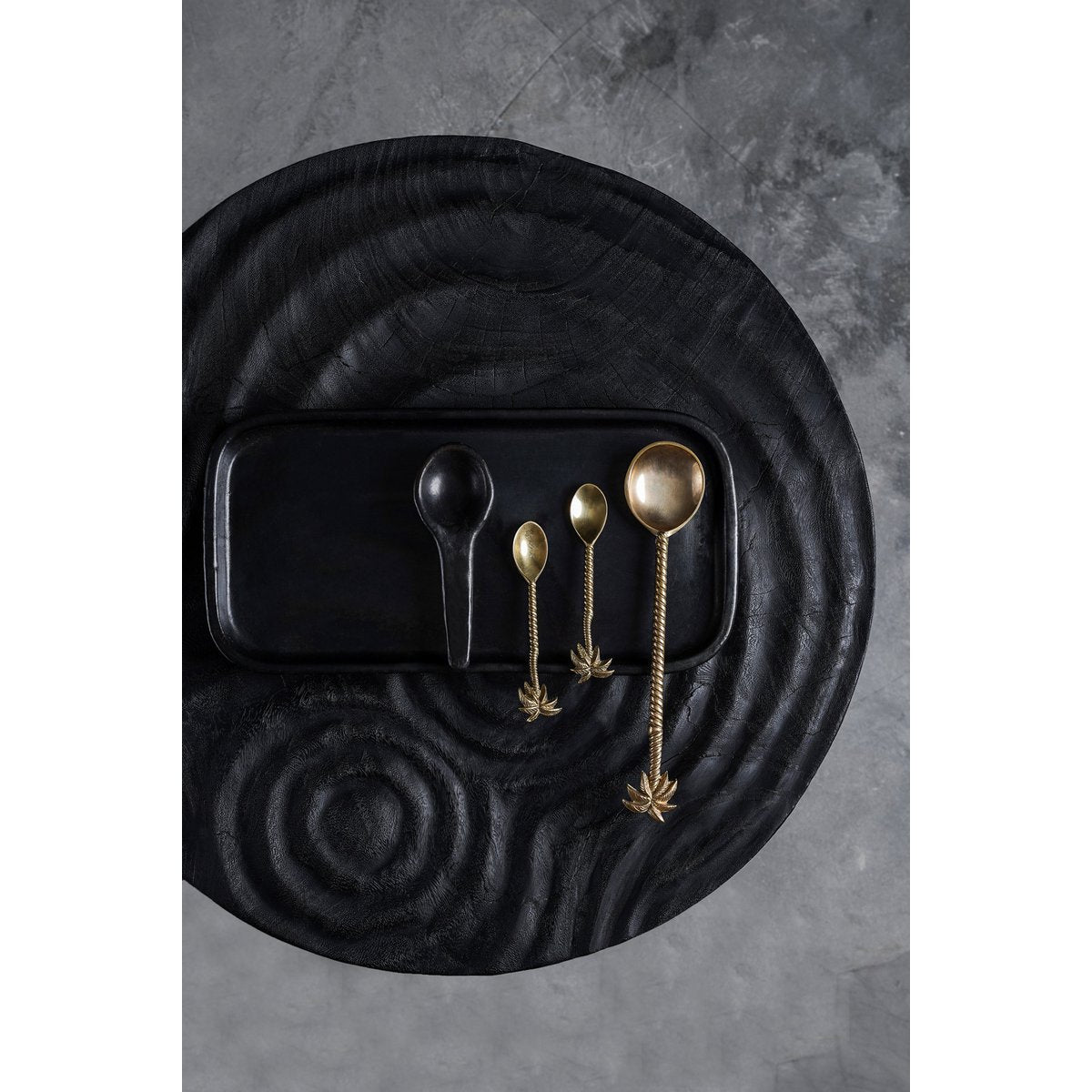 Black Terracotta Tapas Plate - Small Serving Dish for Appetizers