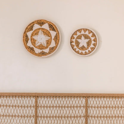 Banana Fiber Wall Basket Decor – Boho Decorative Bowl, 2 Sizes