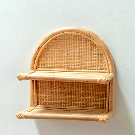 Ράφι Τοίχου από Rattan - Boho Κρεμαστό Ράφι - Soeji
