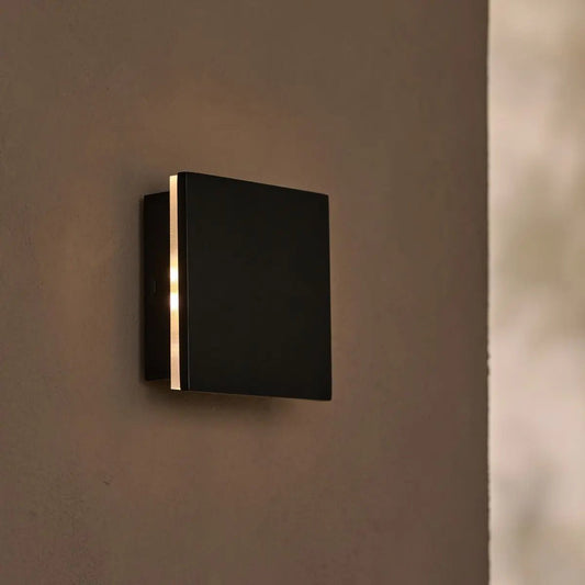 Cordless Wall Light – Black Wood Rechargeable Lamp, Dimmable