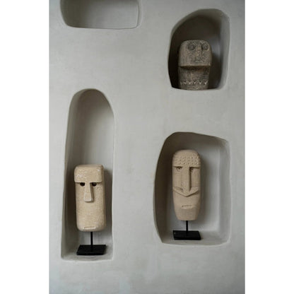 Hand-Carved Sandstone Sumba Stone Statue – Indonesian Artisan Home Decor