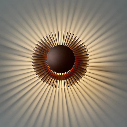 Zon Wandlamp | Vol metaal