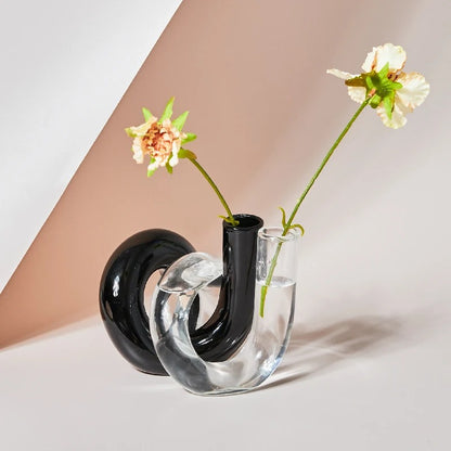 Curved Tube Vase | Abstract Design