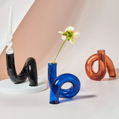 Curved Tube Vase | Abstract Design