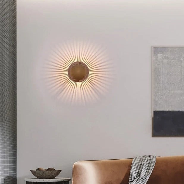 Zon Wandlamp | Vol metaal