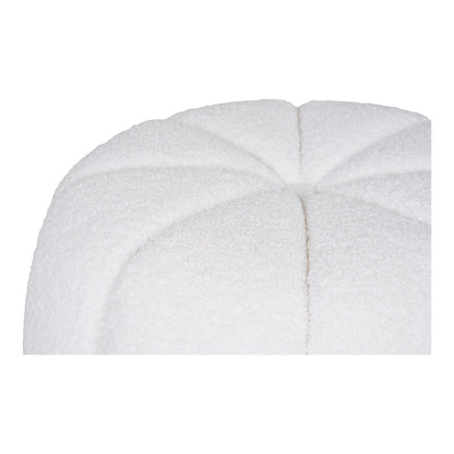 Round Paisley Pouf – Decorative Ottoman Footstool, 48x38 cm