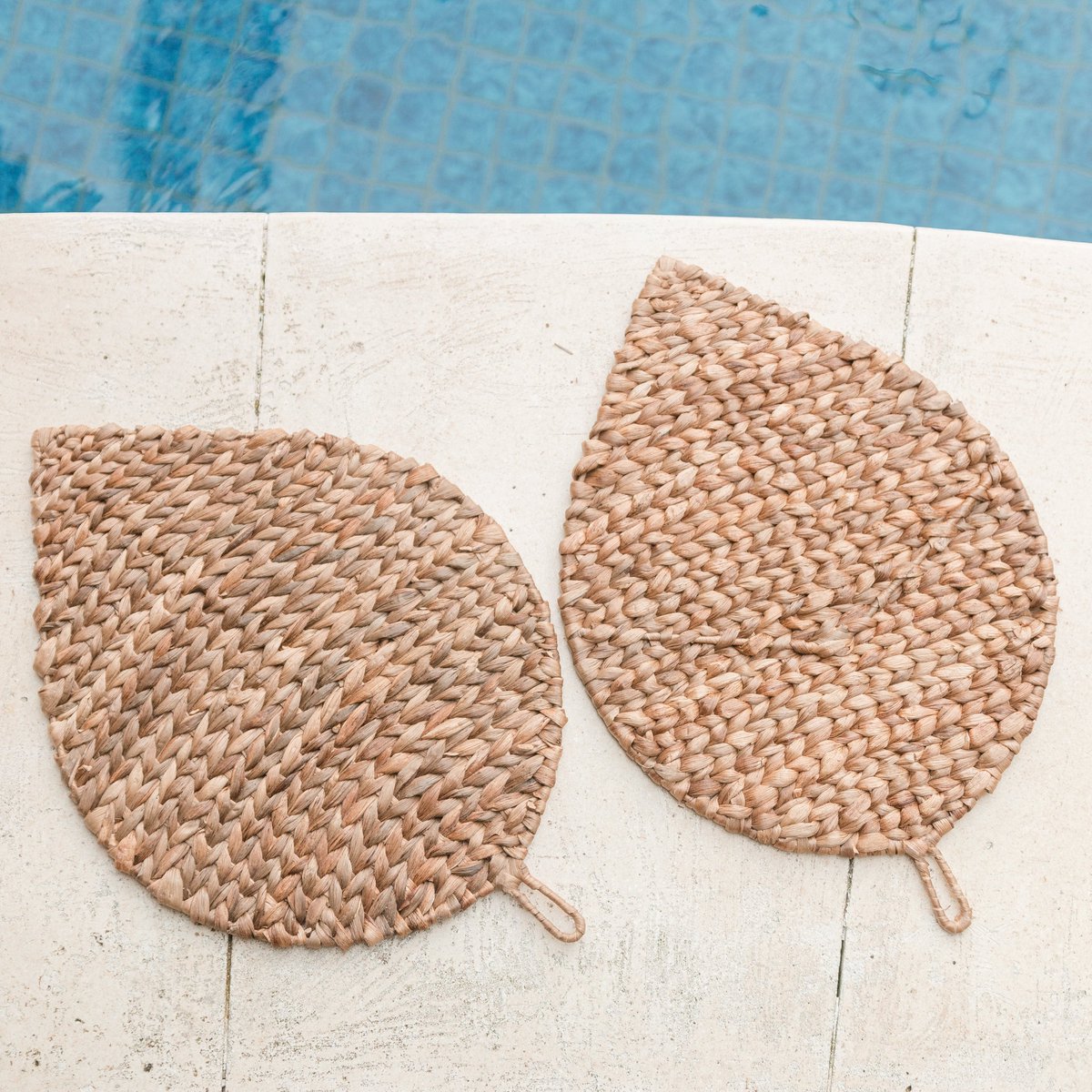 Mantel individual con forma de hoja (Juego de 2, 4 o 6) 48 cm | Salvamanteles Boho DITU de Jacinto de Agua