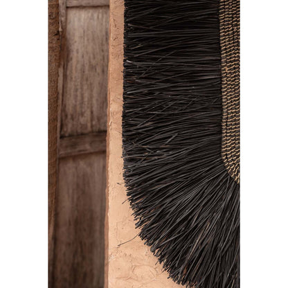 Woven Grass Wall Art Decor - Black Dada Wall Circle