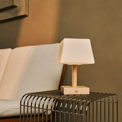 Tommy Light Brown Wooden Table Lamp | 3 Light Modes, Elegant & Sustainable