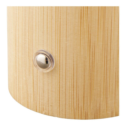 Stafford Table lamp, bamboo/metal/PE, rechargeable, natural, white