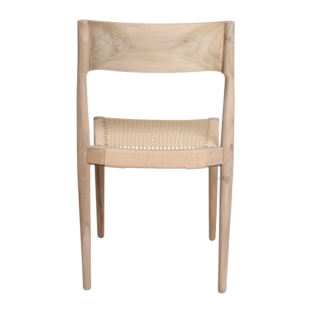 Garden Chair Light Teak - Natural Rope Seat Freya Style