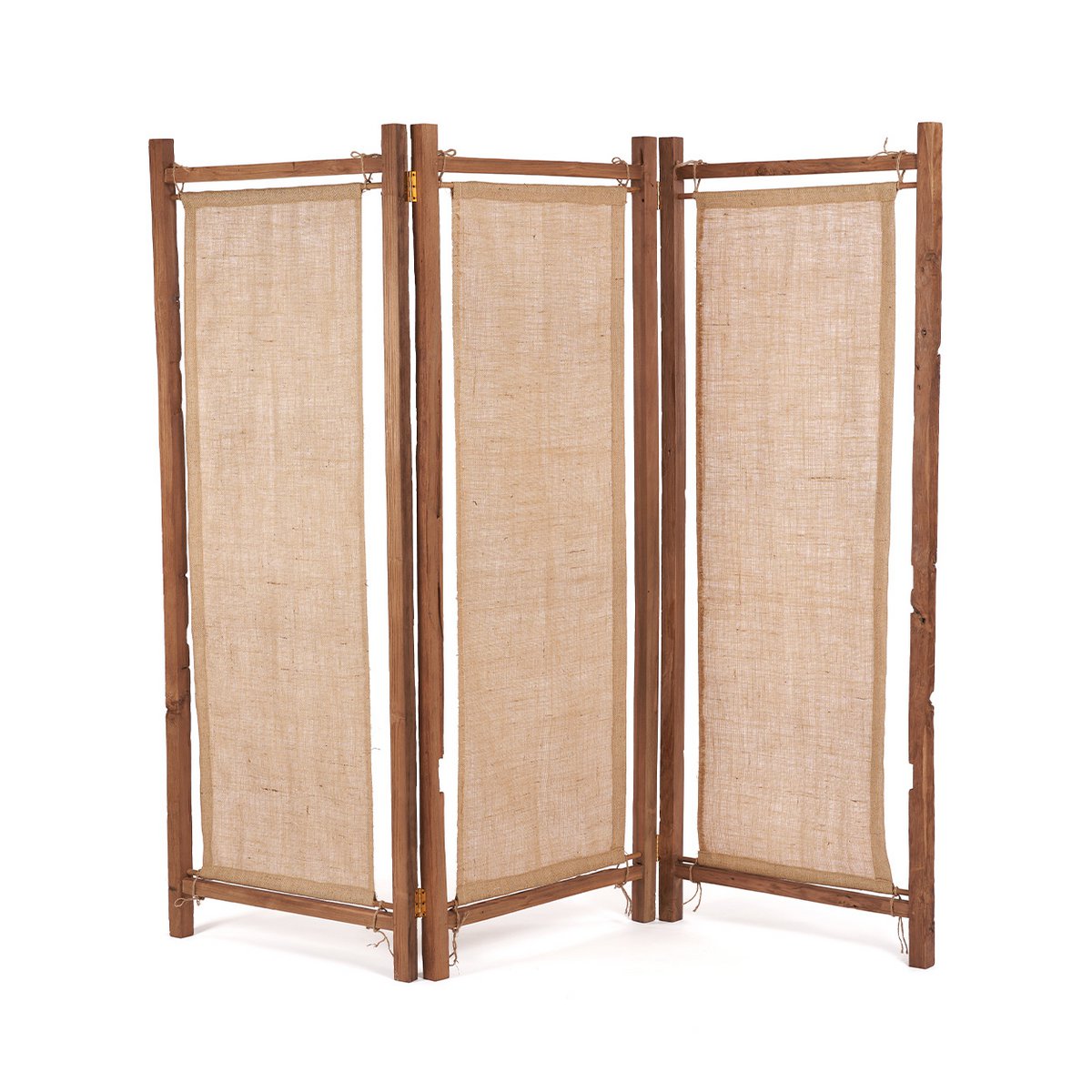 Natural Fiber Room Divider - Freestanding Woven Partition, Zenbu Style
