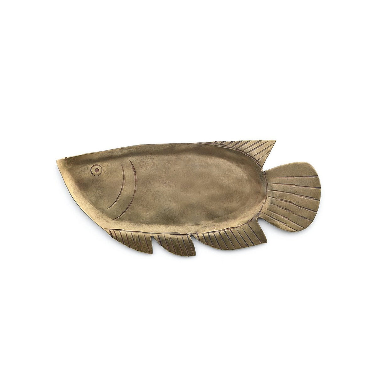 Gold Serving Tray - Fish Design Decorative Tray for Cakes & Jewelry - Large