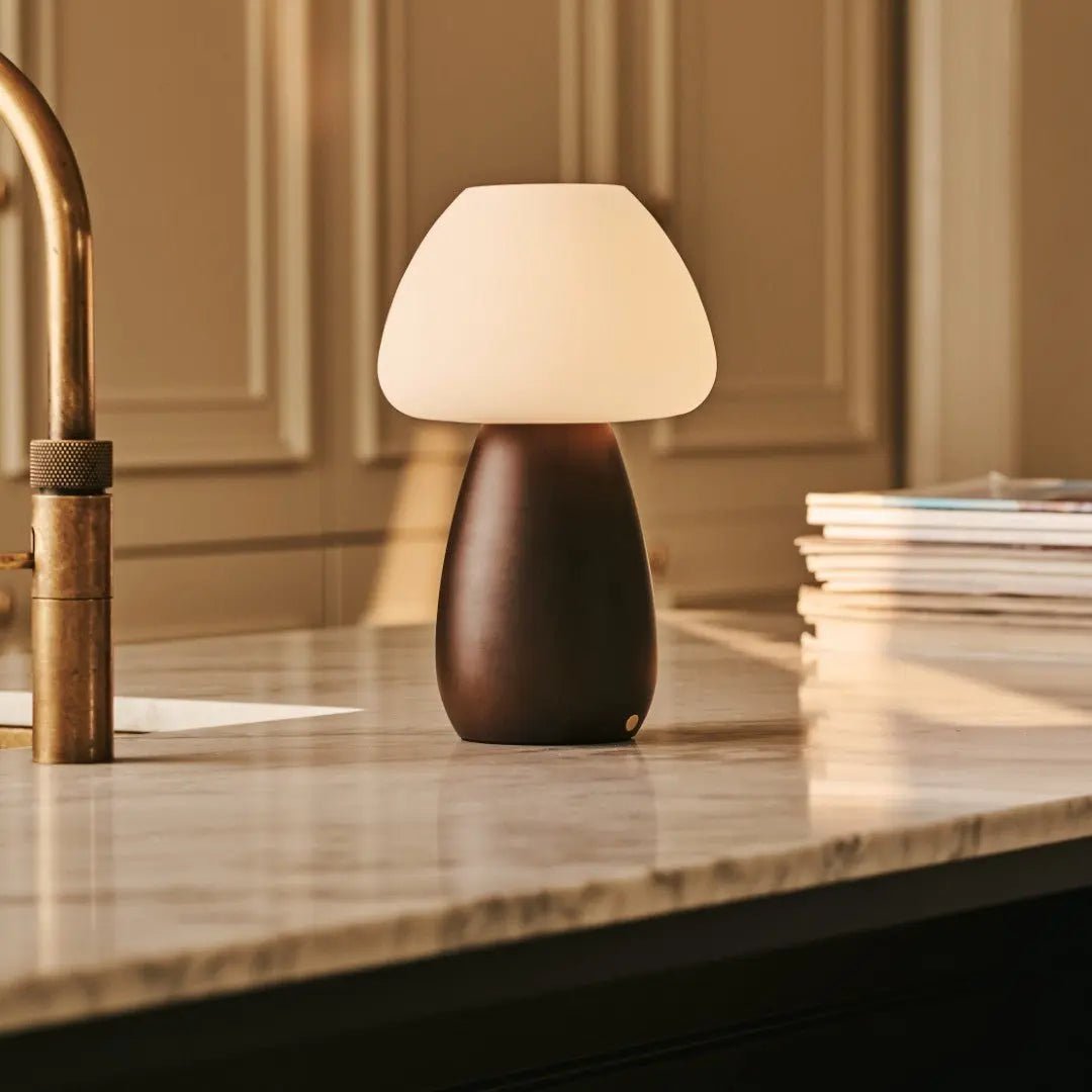 Bear Dark Brown Rechargeable Lamp | Cordless, Dimmable & Up to 100 Hours of Battery Life