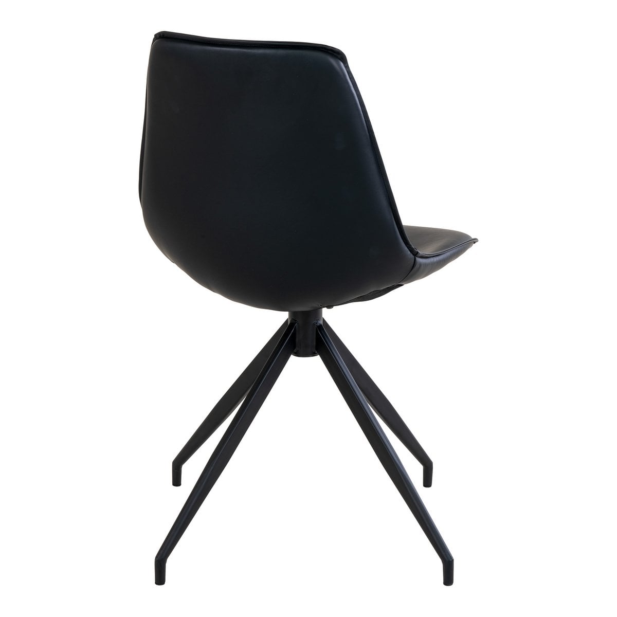 Monaco Dining Chair - Black, PU/Steel, 56x48x86 cm - Set of 2
