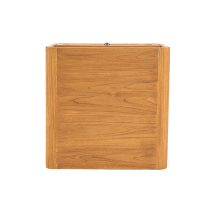 Rattan Nightstand - Teak Bedside Table - Natural Finish