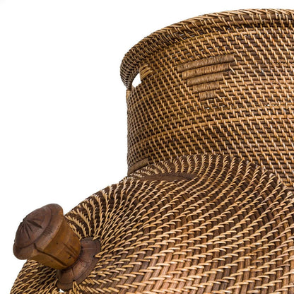 Rattan Laundry Basket XL – Colonial Style – Natural Brown